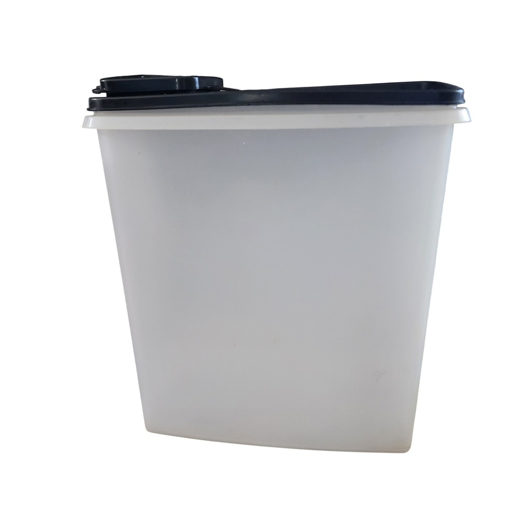 Tupperware Modular Mates Super Oval 4 Sheer Black Flip Top Lid 16.5 Cup
